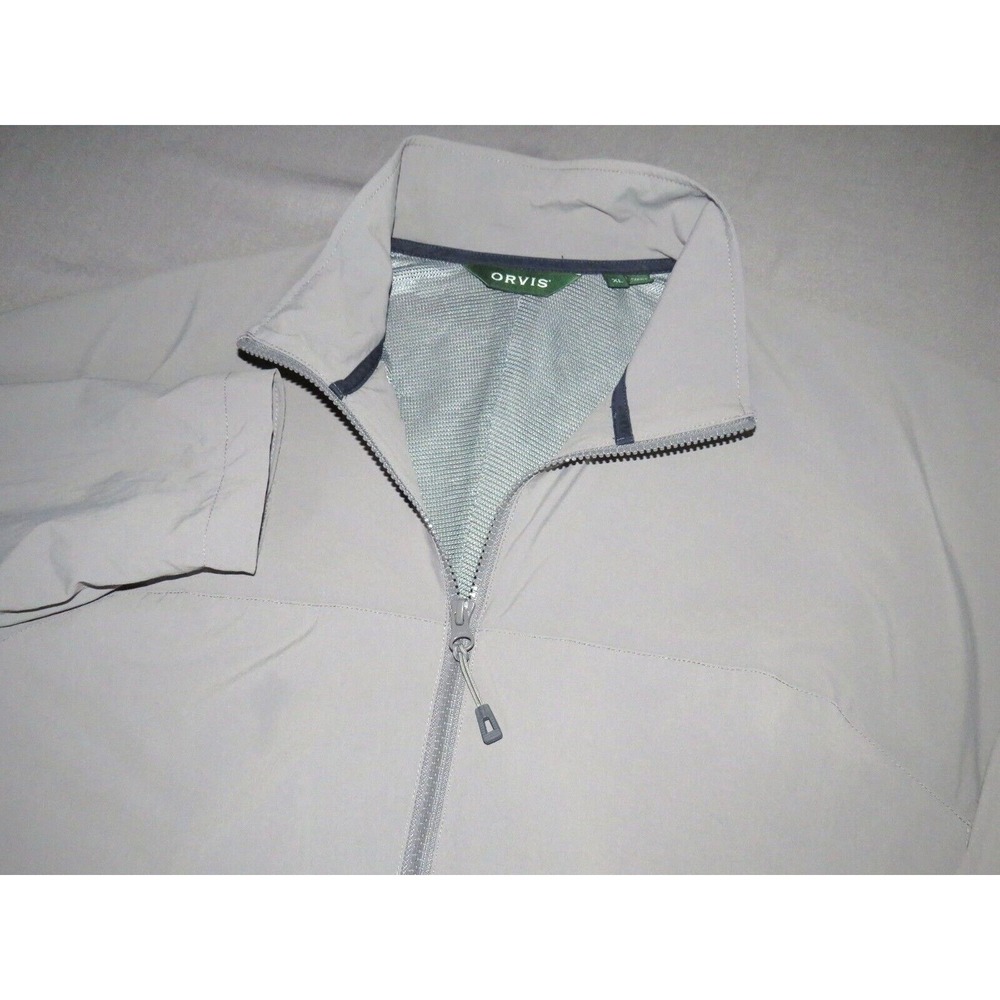 Men's ORVIS Poly Blend Slate Gray Mesh Lined‎ Zip-Up Casual Jacket XL